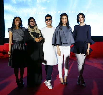 Rizalman with the stars of 'Lara'and singer Dayang Nurfaizah