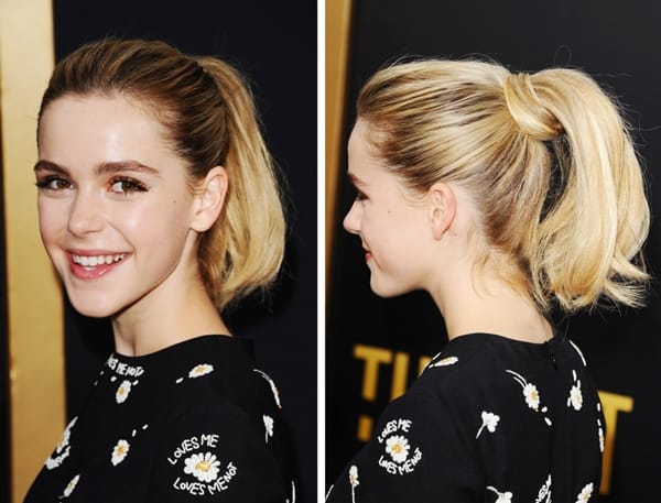 Kiernan Shipka ponytail