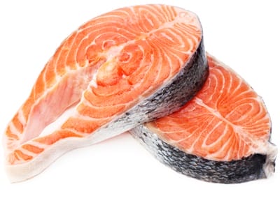 raw fillet of fresh salmon fish