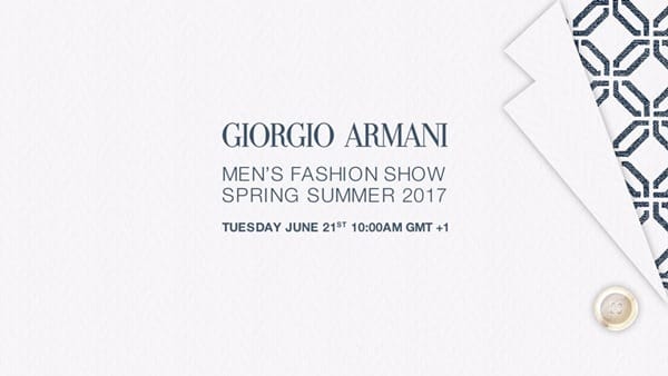 glam lelaki live streaming giorgio armani