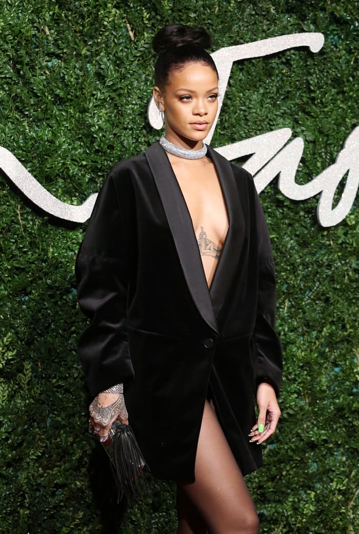 The British Fashion Awards 2014 held at London Coliseum - Arrivals Featuring: Rihanna Where: London, United Kingdom When: 01 Dec 2014 Credit: Lia Toby/WENN.com