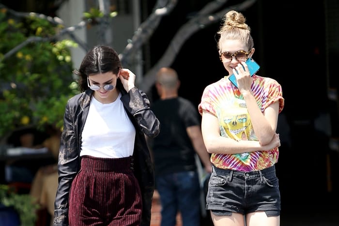 WEST HOLLYWOOD, CA - JUNE 1: Kendall Jenner and Gigi Hadid seen in West Hollywood, California on June 1, 2016. Credit: John Misa/MediaPunch Credit: MediaPunch/face to face