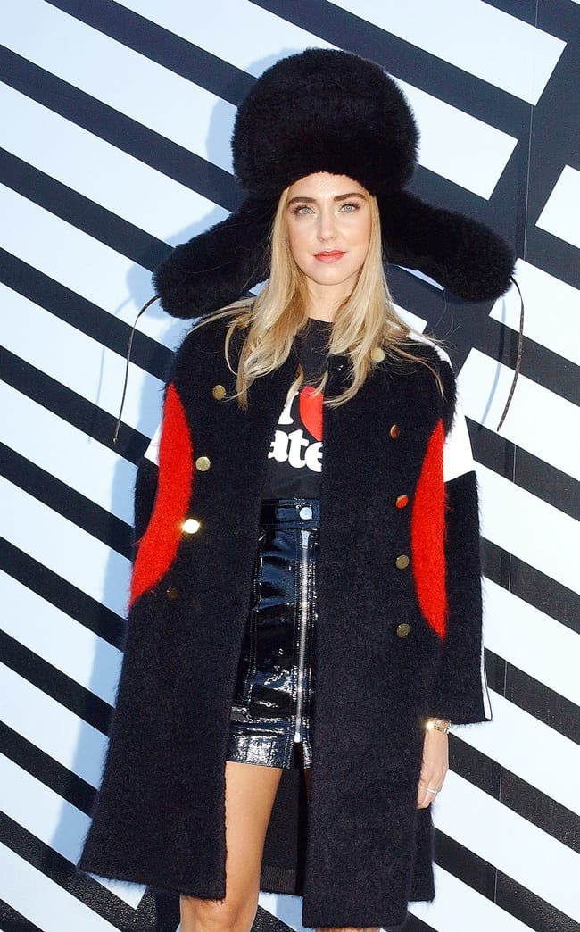 Chiara Ferragni arriving for the Louis Vuitton Spring/Summer 2017 show, part of Paris Fashion Week, at the Place Vendôme in Paris, France. Featuring: Chiara Ferragni Where: Paris, France When: 05 Oct 2016 Credit: WENN.com **Not available for publication in France, Belgium, Spain, Italy**