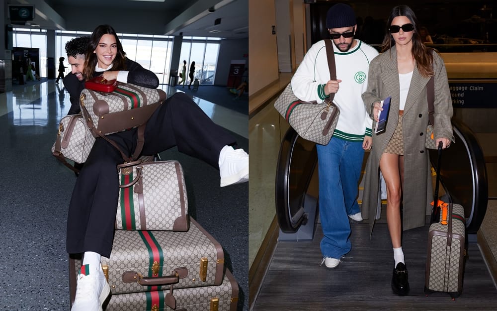 Kendall Jenner dan Bad Bunny tampil bersama buat kali pertama sebagai pasangan kekasih dalam kempen Gucci Valigeria.